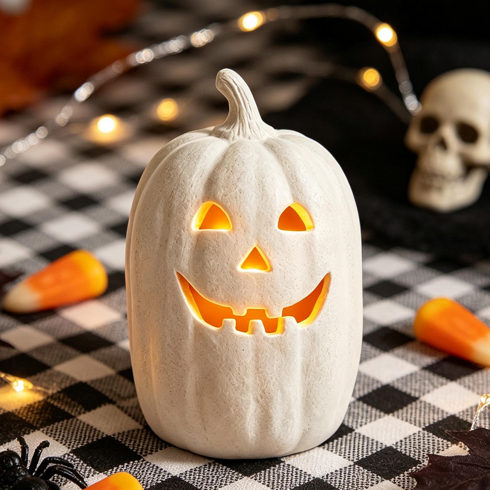 Pumpkin Lantern Halloween - فوانيس يدوية الصنع من الراتنج على