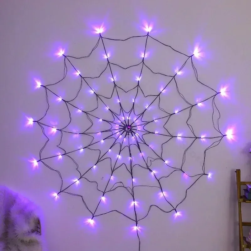 Spider Web Halloween Decoration - أضواء شبكة العنكبوت للهالوين 70 LED