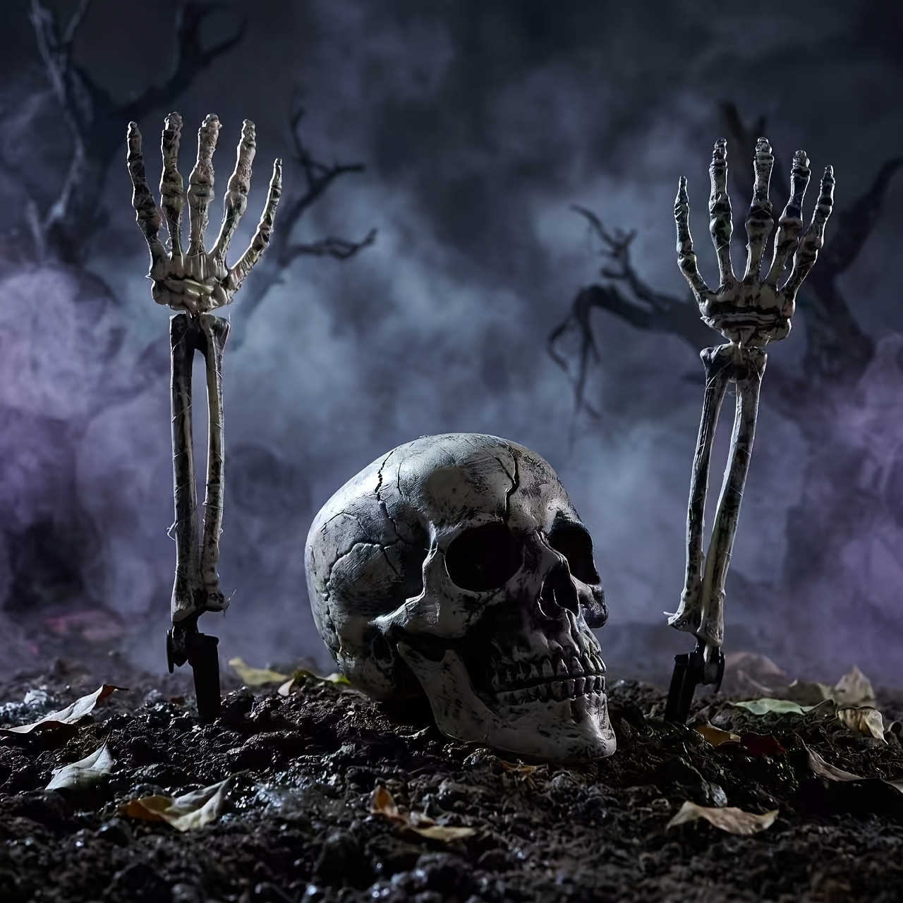 Halloween Skeleton Decoration - مجموعة ديكور حديقة الهالوين 3 قطع،