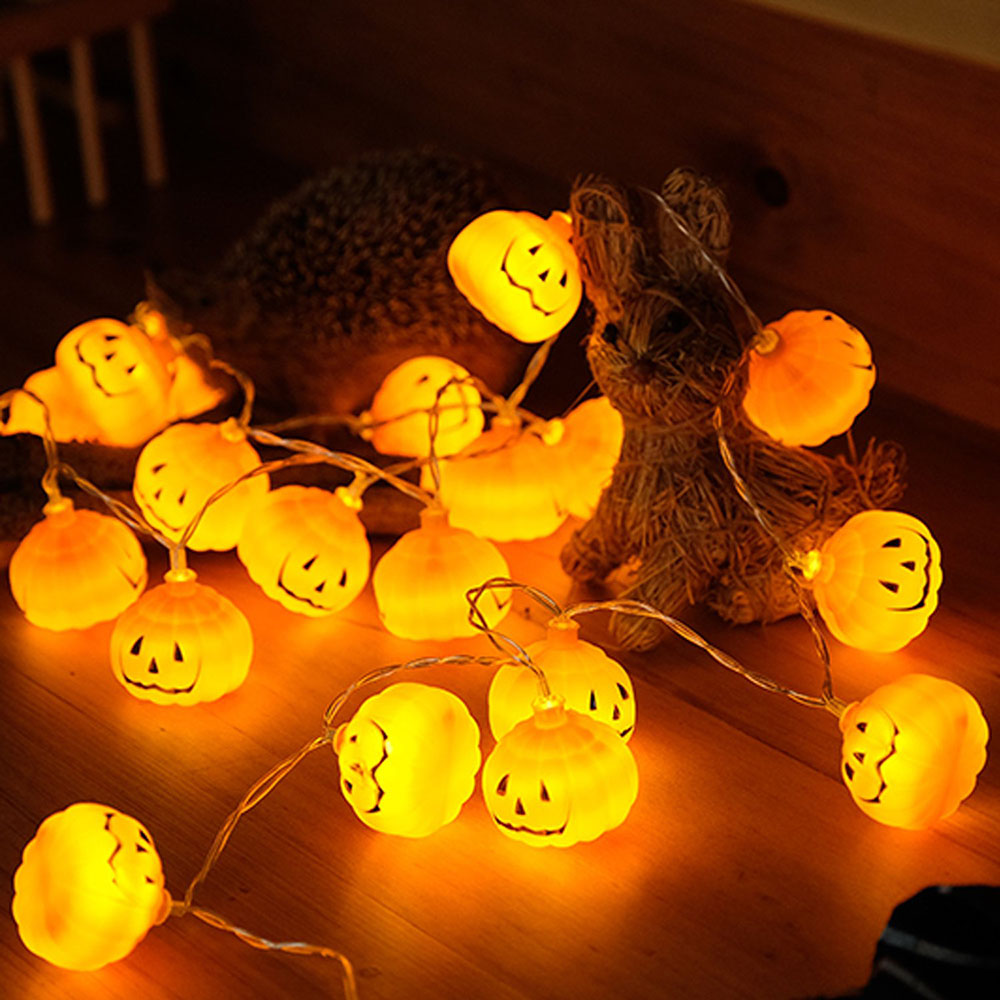 Halloween Led String Lights Orange - هالوين ثلاثية الأبعاد اليقطين LED سلسلة