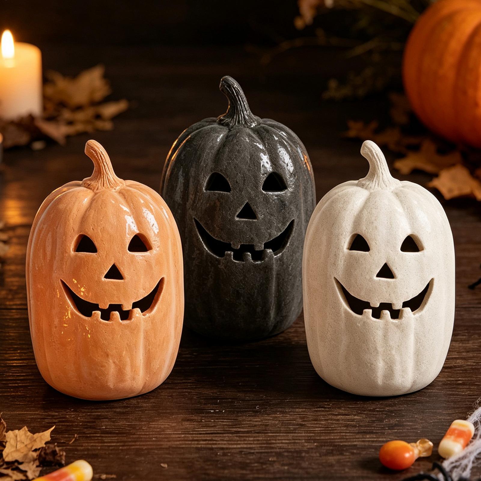 فوانيس يدوية الصنع من الراتنج  - مراجعة Pumpkin Lantern Halloween وسعره