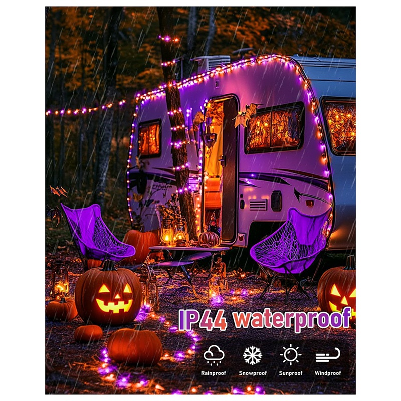 أضواء الهالوين الشمسية DT16، 8 - مراجعة Halloween Led String Lights Orange وسعره