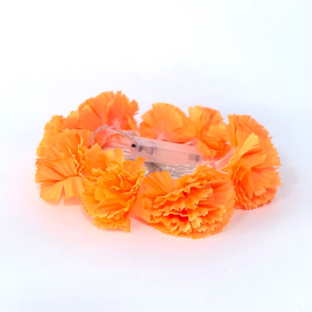 أضواء LED على شكل زهور الماريج - مراجعة Halloween Led String Lights Orange وسعره