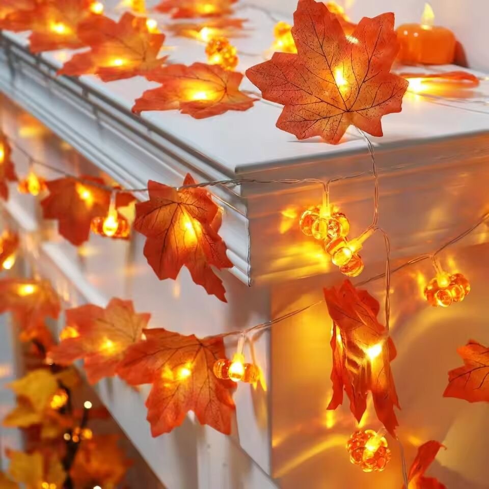 أضواء زينة على شكل قرع الهالوي - مراجعة Halloween Led String Lights Orange وسعره