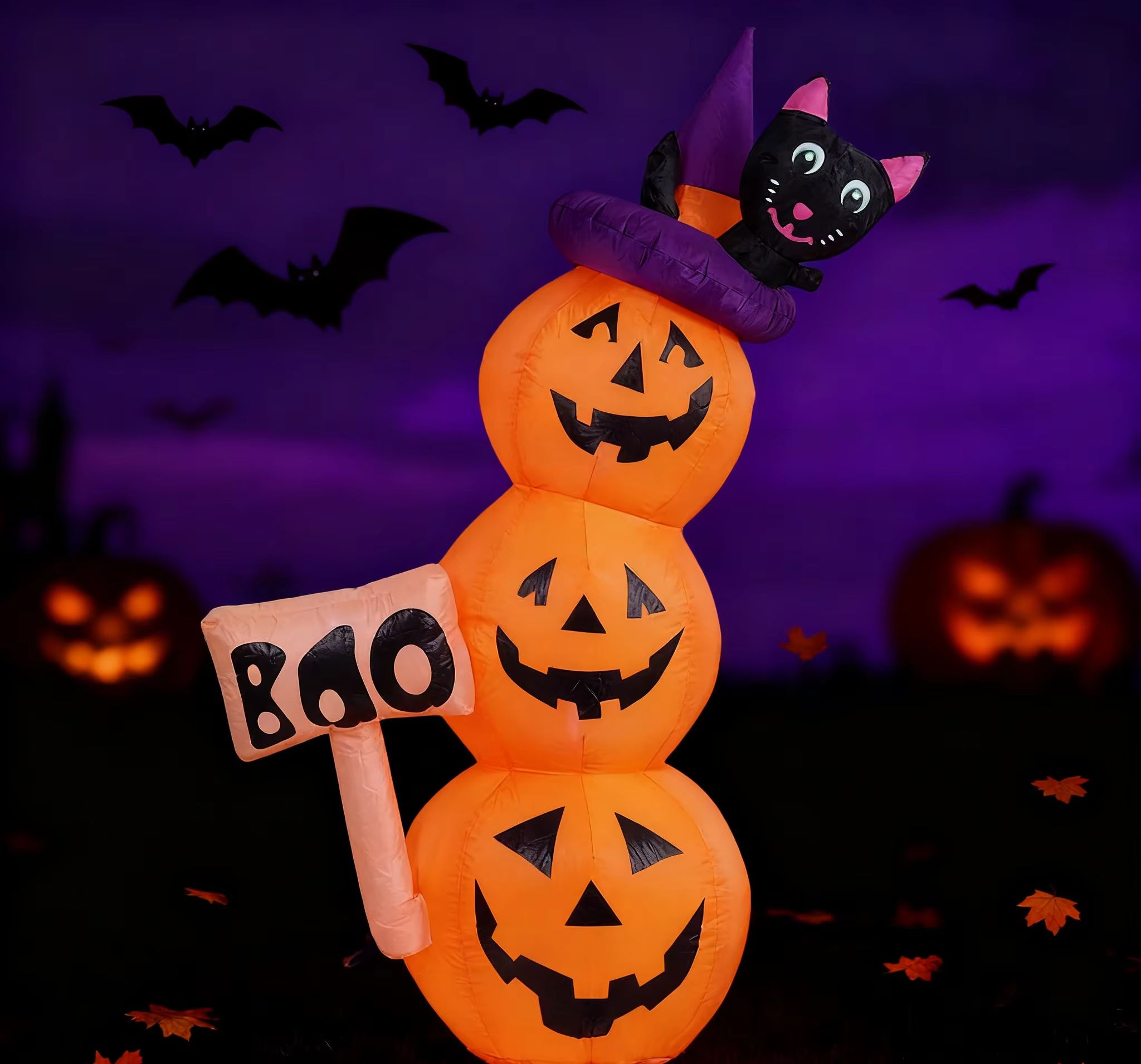 ديكور حديقة قابل للنفخ بطول 5. - مراجعة Halloween Pumpkin Decor Led وسعره