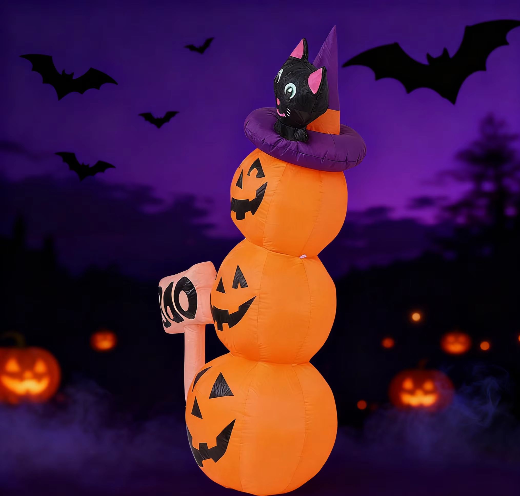 ديكور حديقة قابل للنفخ بطول 5. - مراجعة Halloween Pumpkin Decor Led وسعره
