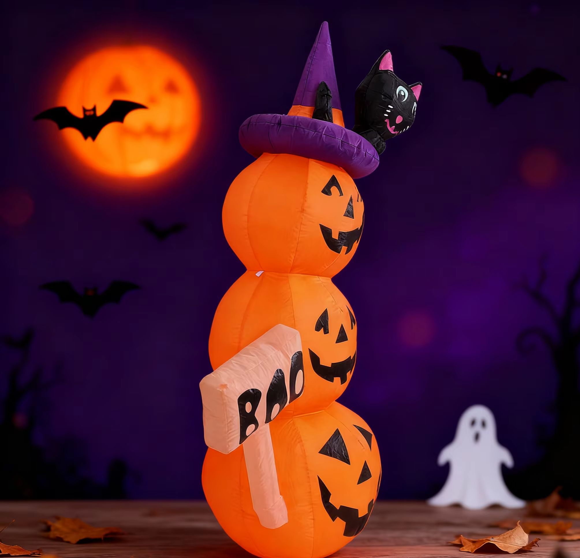 ديكور حديقة قابل للنفخ بطول 5. - مراجعة Halloween Pumpkin Decor Led وسعره
