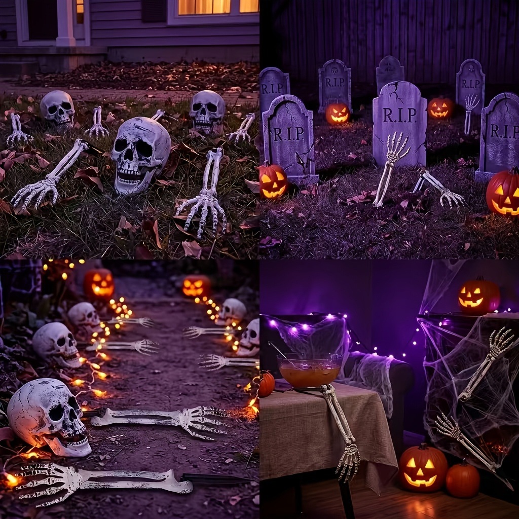مجموعة ديكور حديقة الهالوين 3  - مراجعة Halloween Skeleton Decoration وسعره