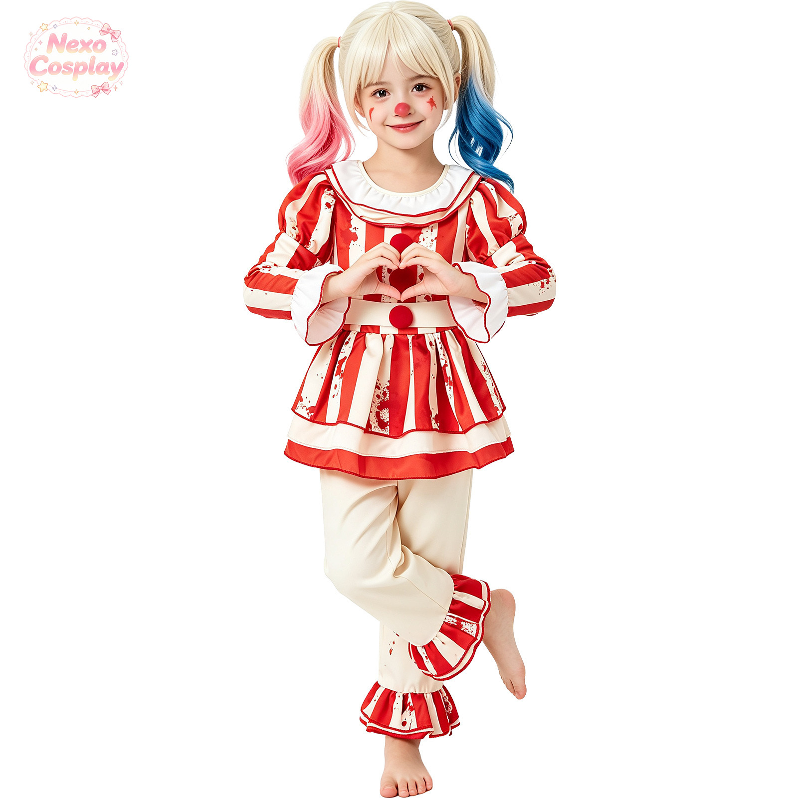 بدلة مهرج مرعب للأطفال بخطوط ح - مراجعة Halloween Costume Kids وسعره