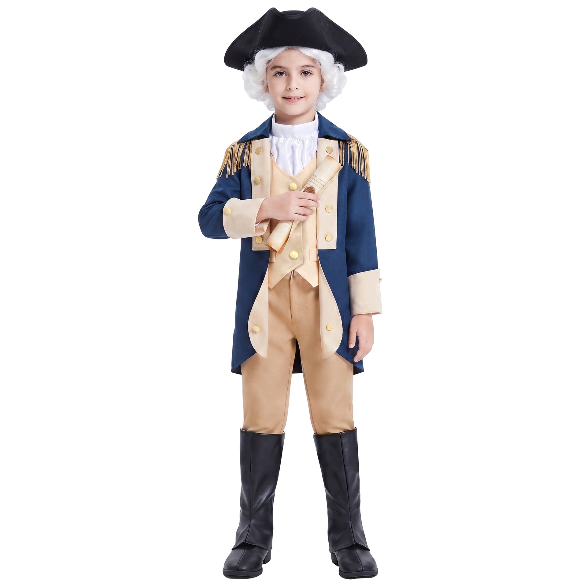 زي جورج واشنطن التاريخي للأطفا - مراجعة Halloween Costume Kids وسعره