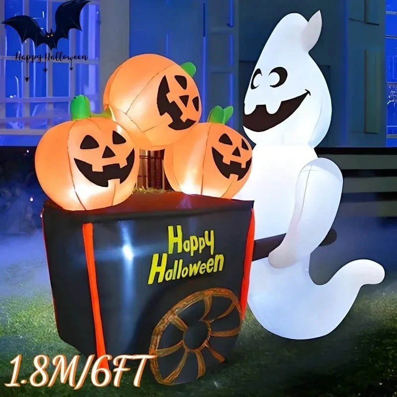 6FT هالوين في الهواء الطلق عطل - مراجعة Halloween Pumpkin Decor Led وسعره