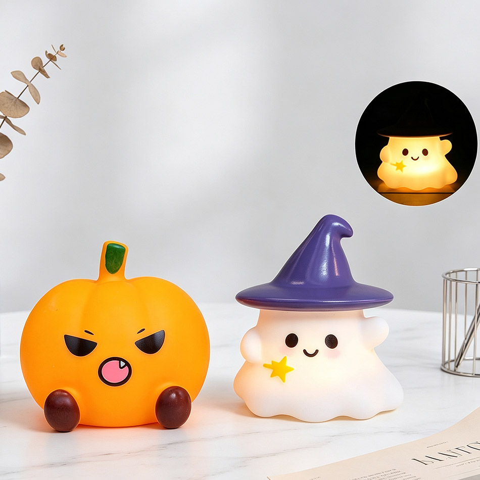 مصباح ليلي سيليكوني على شكل سا - مراجعة Halloween Pumpkin Decor Led وسعره