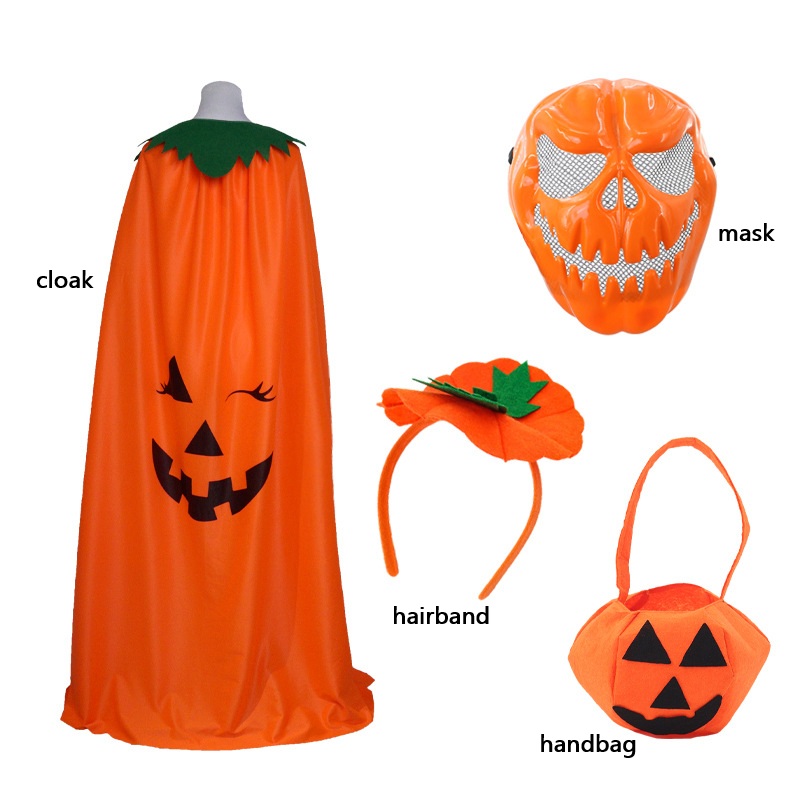 طقم زي اليقطين للهالوين، عباءة - مراجعة Pumpkin Lantern Halloween وسعره