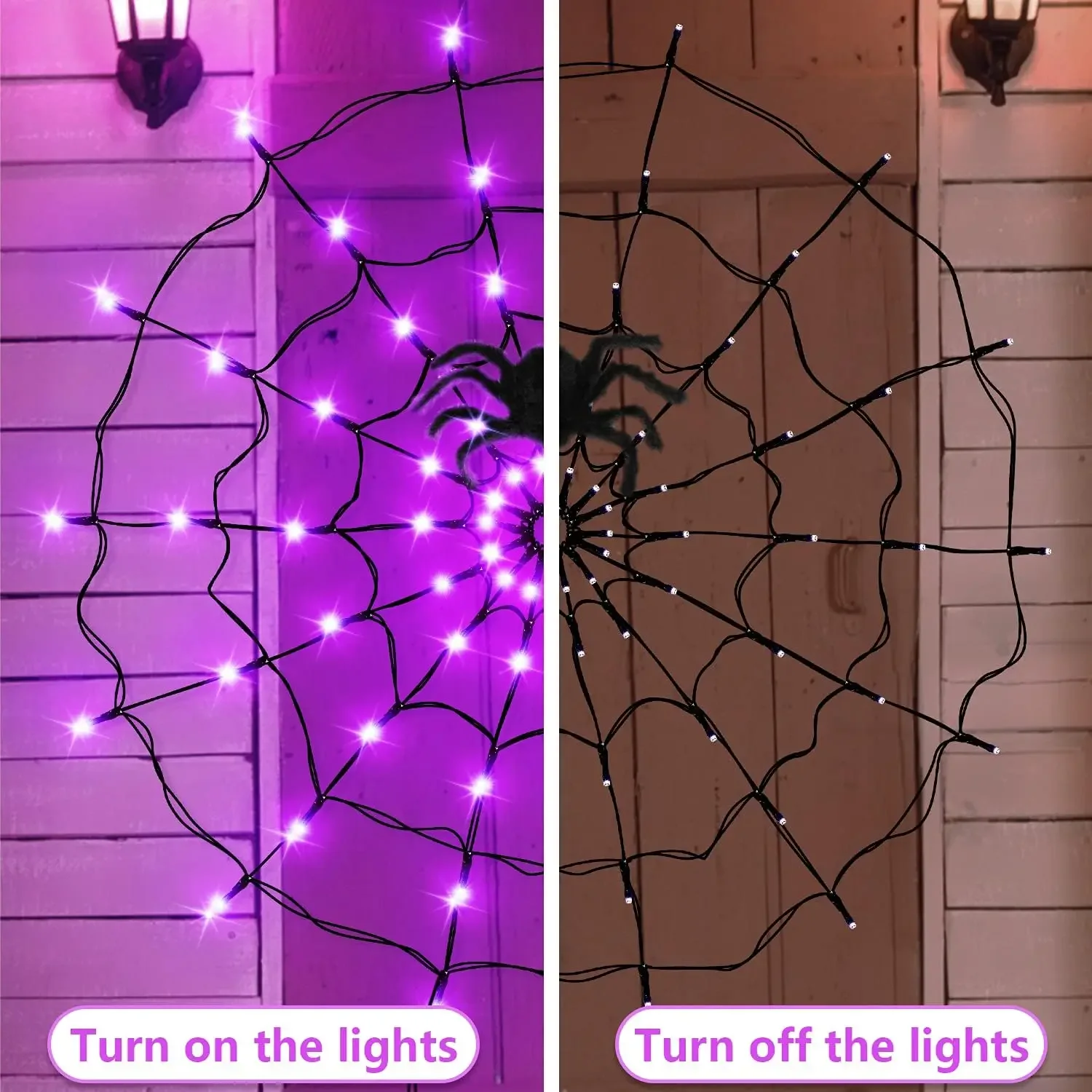أضواء LED على شكل شبكة عنكبوت  - مراجعة Spider Web Halloween Decoration وسعره