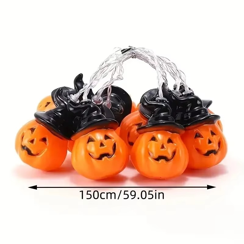 أضواء سلسلة على شكل قبعة ساحرة - مراجعة Halloween Led String Lights Orange وسعره