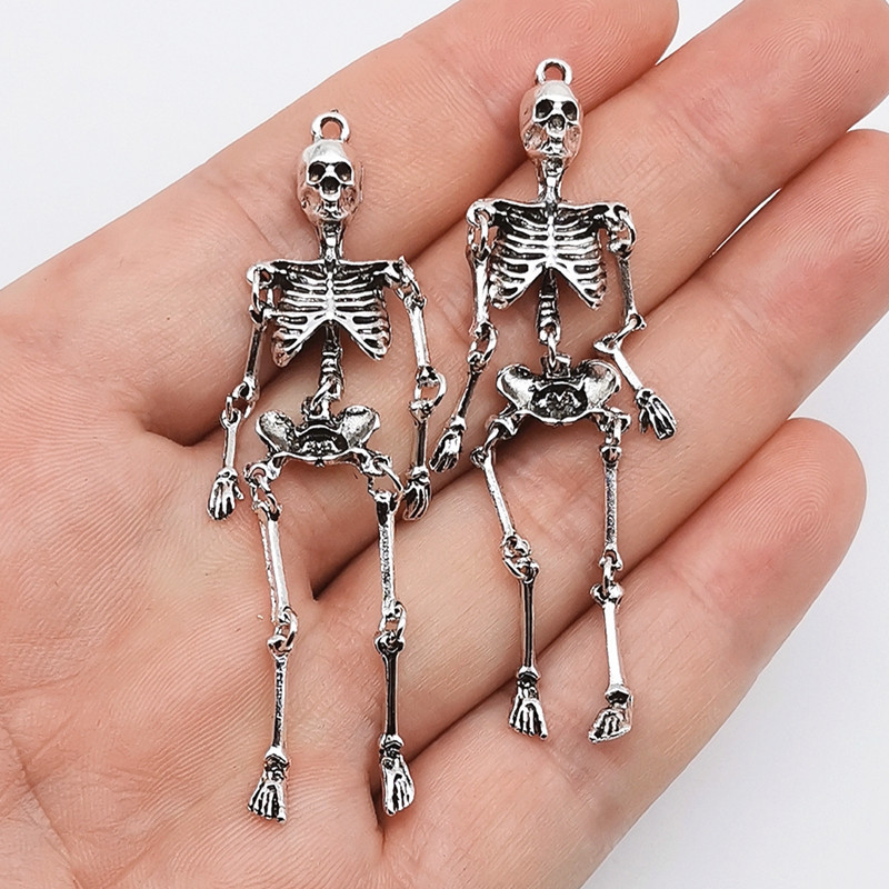 2/5/10 قطعة الرجعية هيكل جمجمة - مراجعة Halloween Skeleton Decoration وسعره