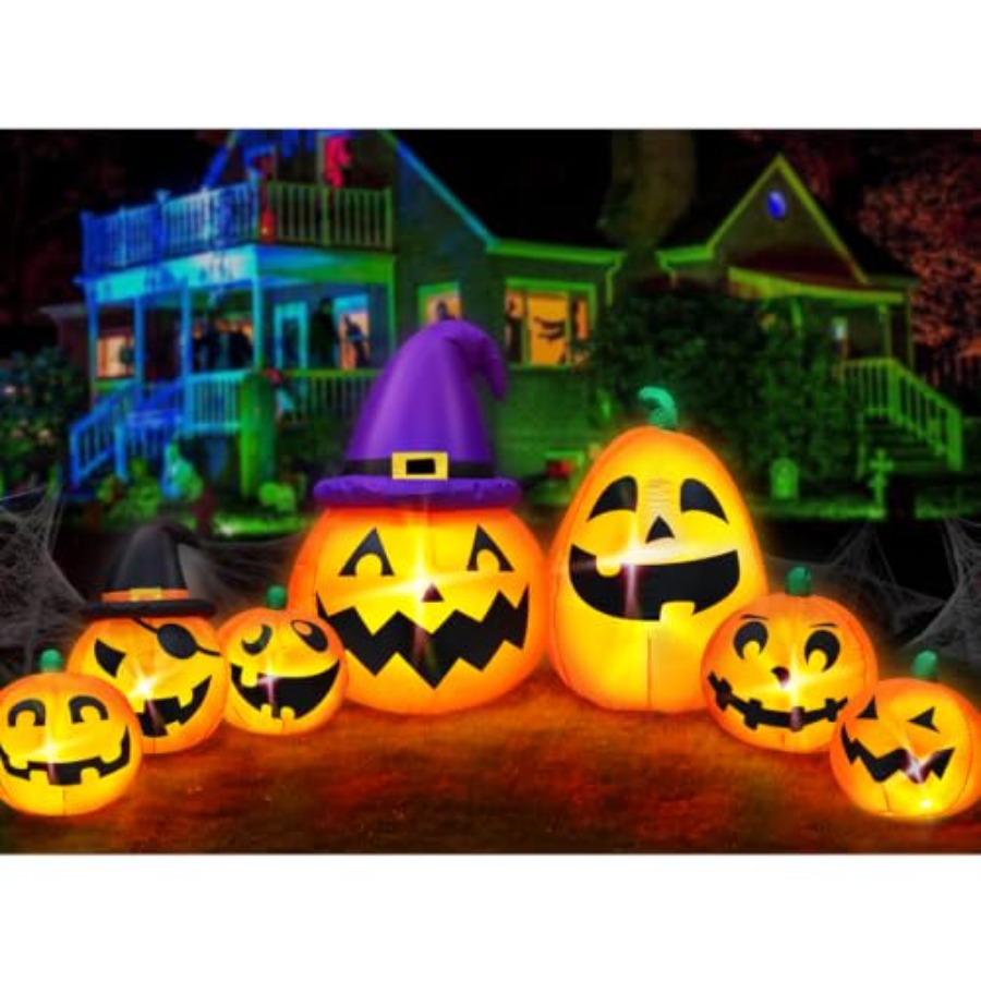 زينة على شكل يقطين منفوخ للاست - مراجعة Halloween Pumpkin Decor Led وسعره