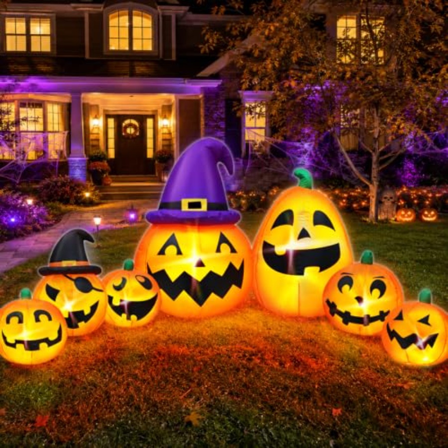 زينة على شكل يقطين منفوخ للاست - مراجعة Halloween Pumpkin Decor Led وسعره