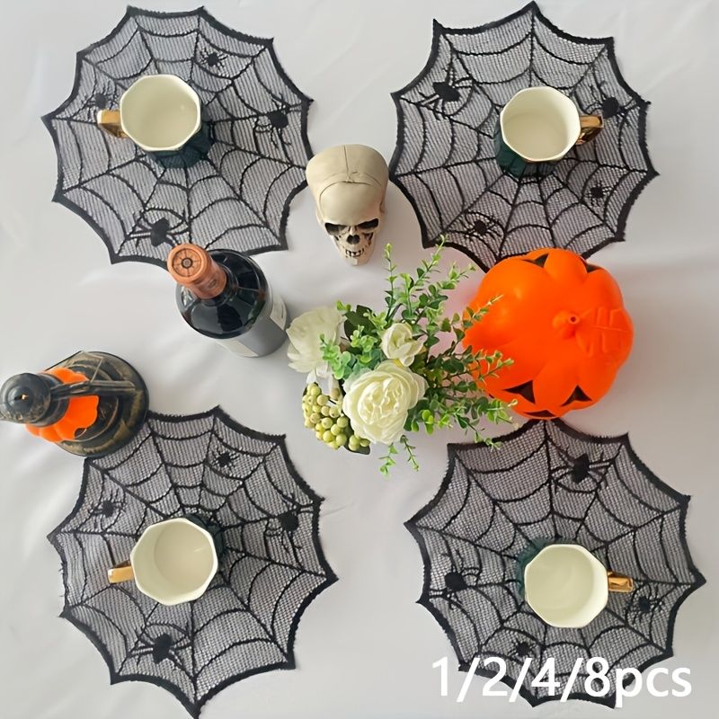 مفرش طاولة على شكل شبكة عنكبوت - مراجعة Spider Web Halloween Decoration وسعره