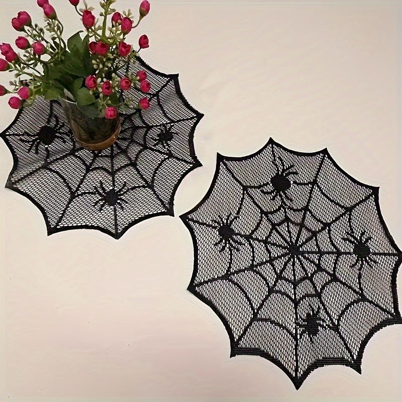 مفرش طاولة على شكل شبكة عنكبوت - مراجعة Spider Web Halloween Decoration وسعره