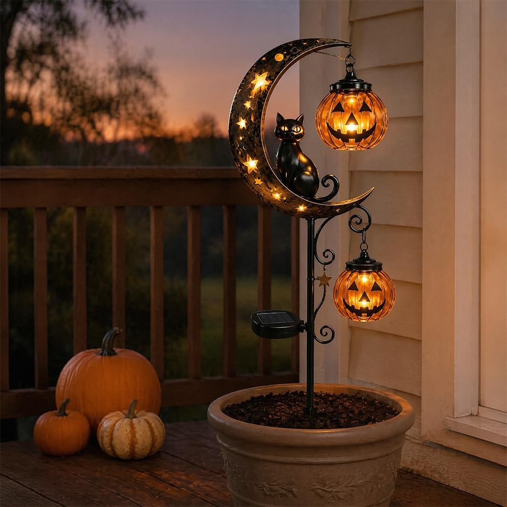 إضاءة حديقة تعمل بالطاقة الشمس - مراجعة Pumpkin Lantern Halloween وسعره