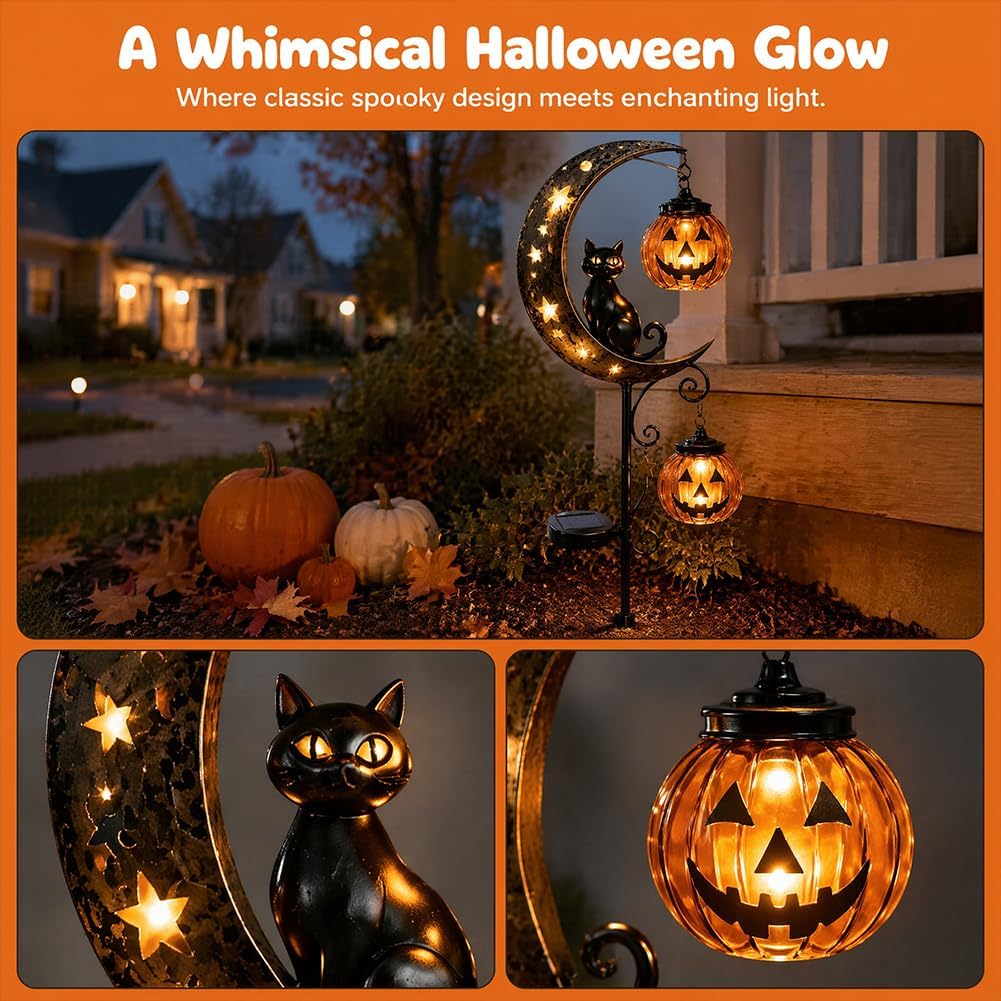 إضاءة حديقة تعمل بالطاقة الشمس - مراجعة Pumpkin Lantern Halloween وسعره