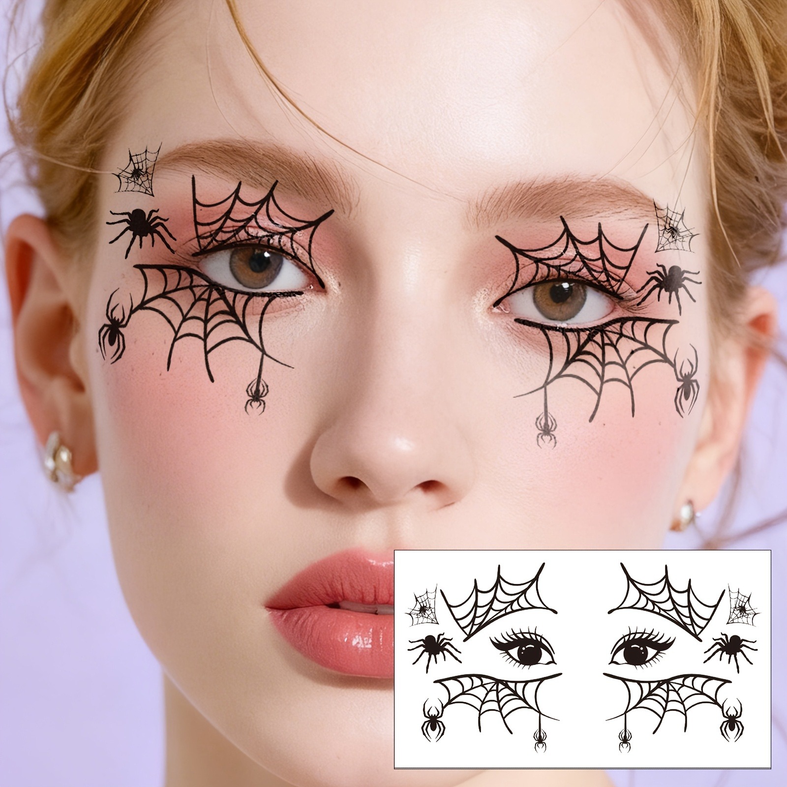 10 قطع من ملصقات العناكب/شبكات - مراجعة Spider Web Halloween Decoration وسعره
