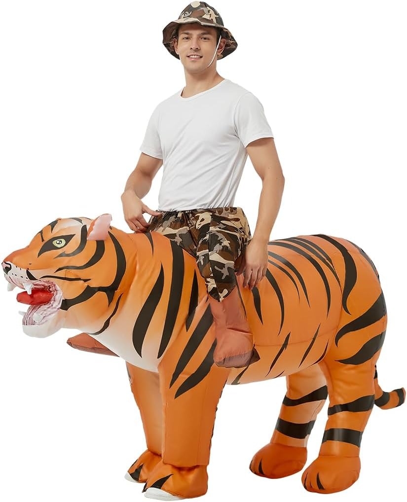 زي النمر القابل للنفخ للبالغين - مراجعة Halloween Costume Adult وسعره