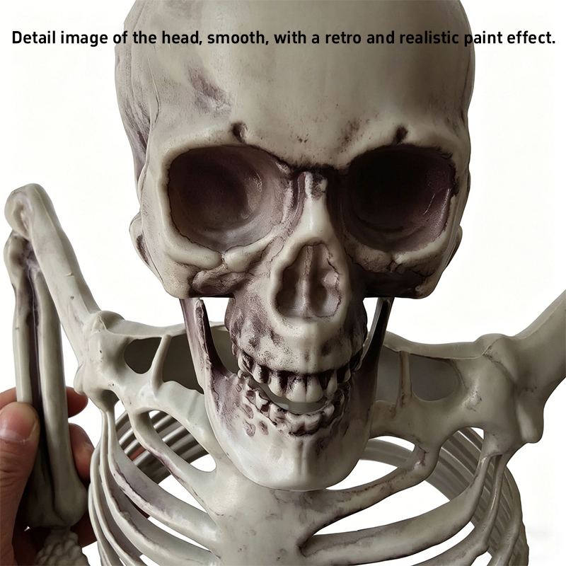 زينة جمجمة نصف هيكل عظمي مرعبة - مراجعة Halloween Skeleton Decoration وسعره