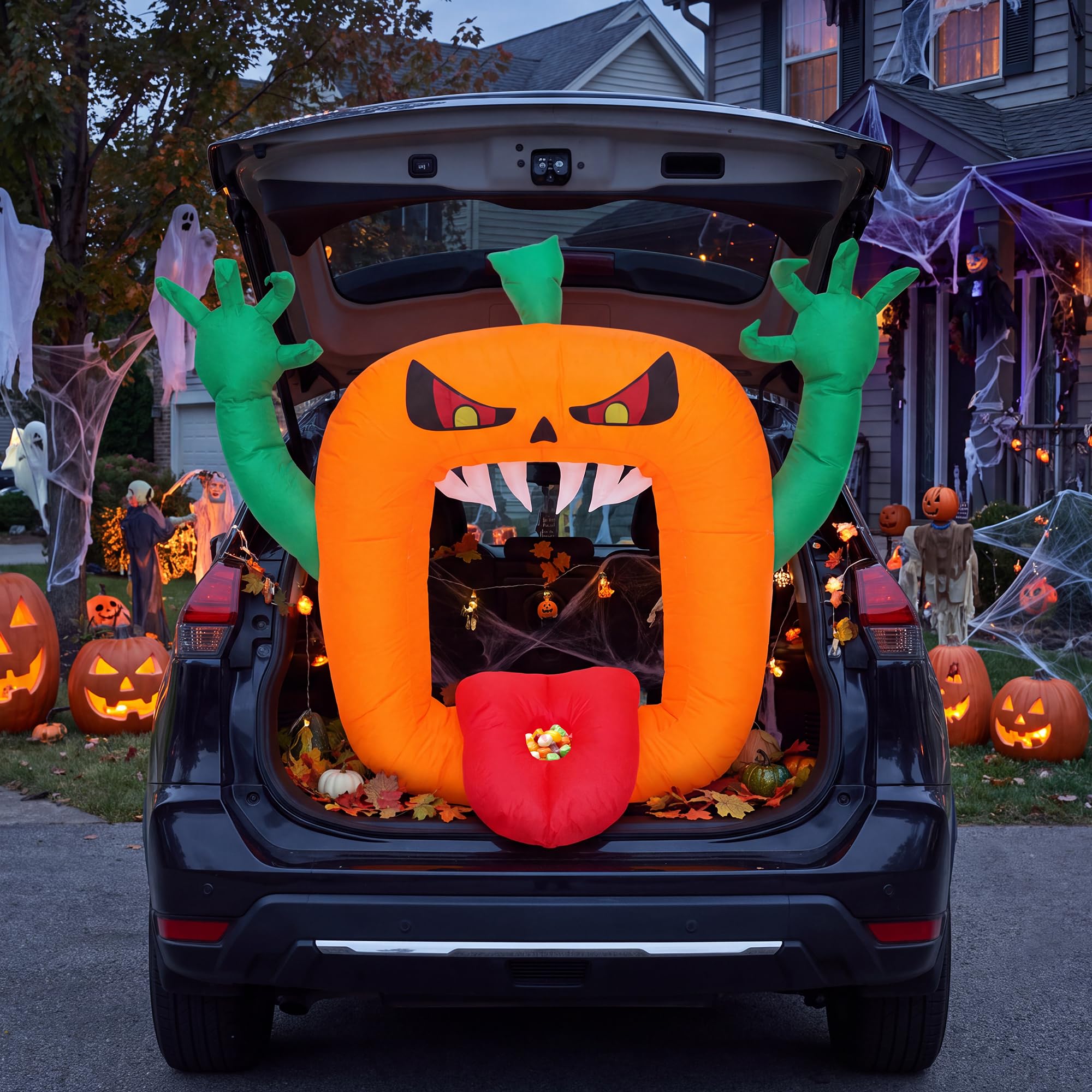 ديكور خارجي للحديقة على شكل يق - مراجعة Halloween Pumpkin Decor Led وسعره