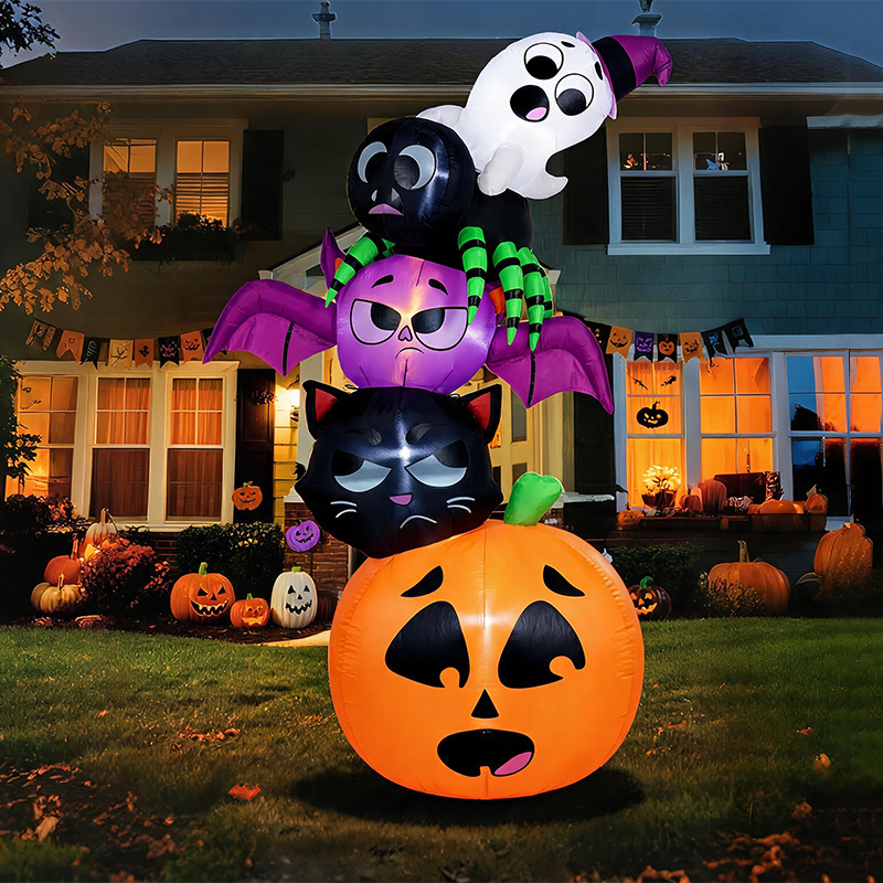 زينة الهالوين القابلة للنفخ بط - مراجعة Halloween Pumpkin Decor Led وسعره