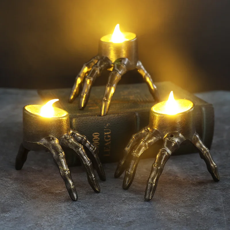 هالوين كسر الذراع الجمجمة LED  - مراجعة Halloween Skeleton Decoration وسعره
