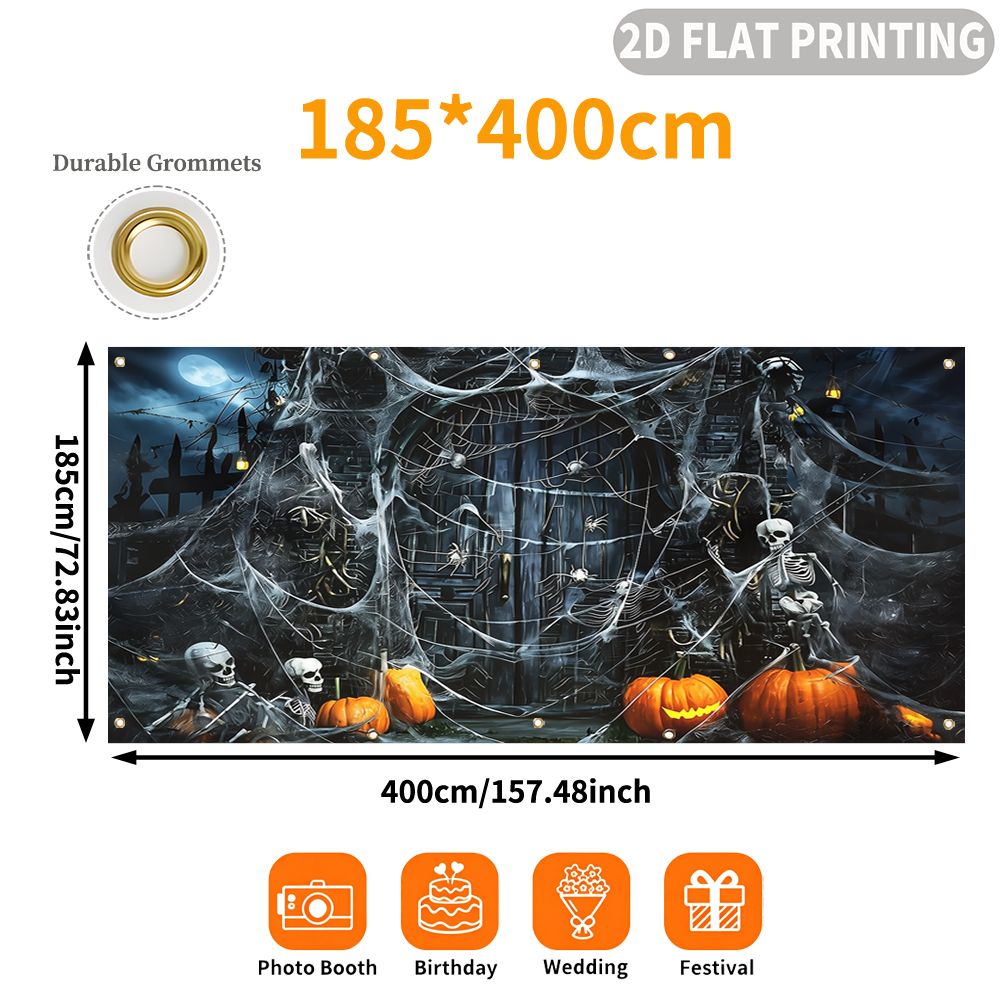 لافتة مسطحة ثنائية الأبعاد لحف - مراجعة Spider Web Halloween Decoration وسعره
