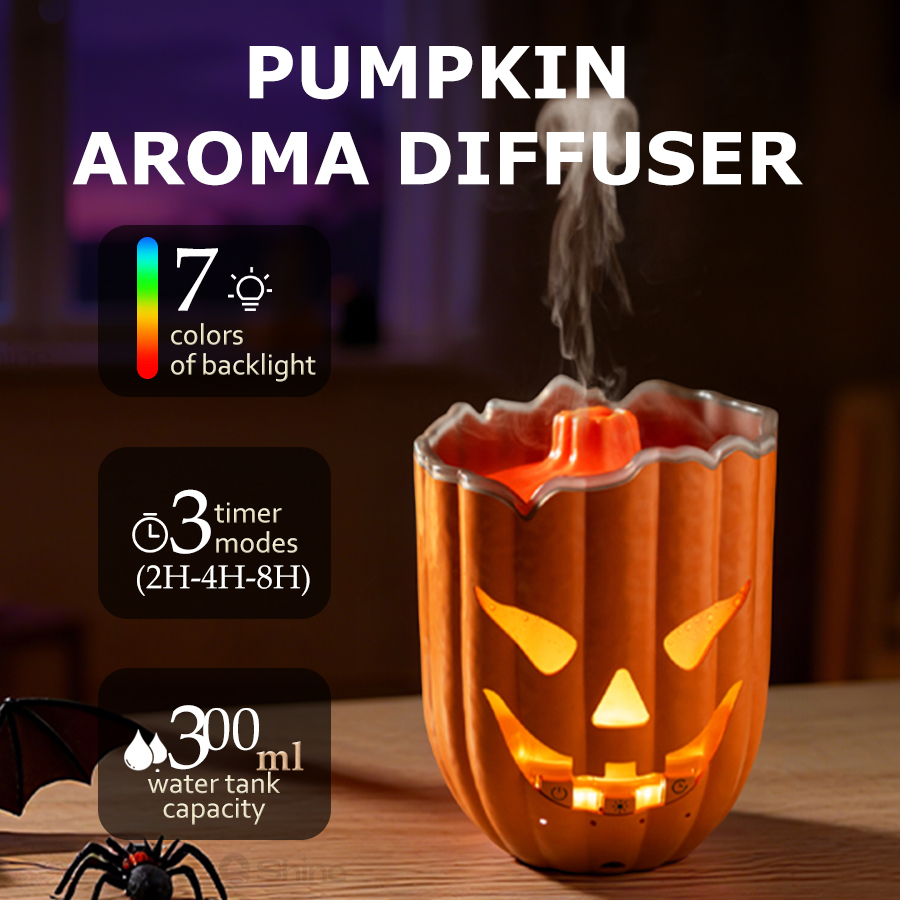 مرطب هواء على شكل يقطين، إضاءة - مراجعة Halloween Pumpkin Decor Led وسعره