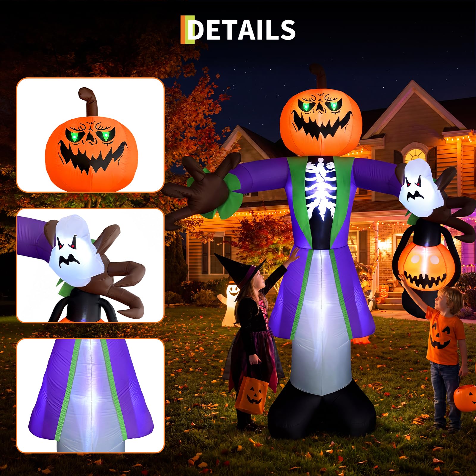 يقطينة هالوين قابلة للنفخ بطول - مراجعة Pumpkin Lantern Halloween وسعره